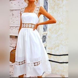 Lace Cut-out Boho Maxi Dress